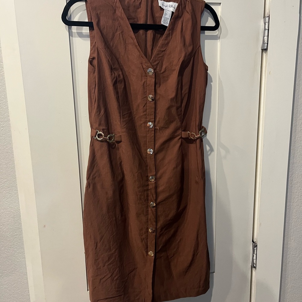 Brown tight business professional dress